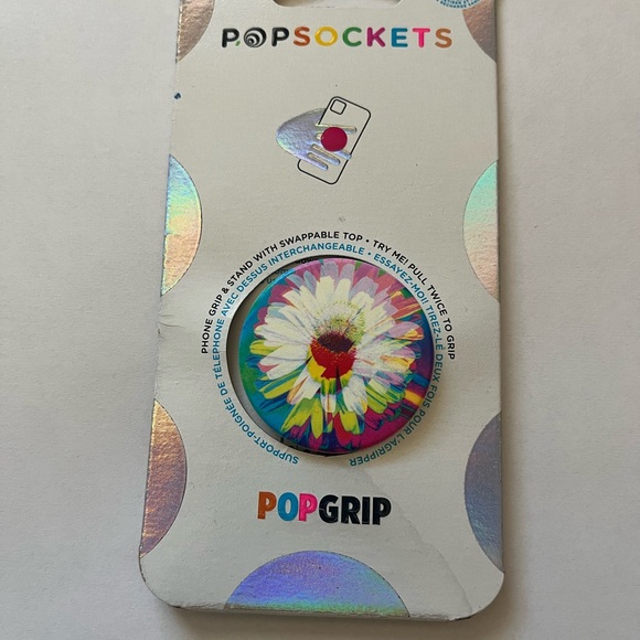 PopSockets Phone Grip Stand Frenetic Flower POPGRIP Popsocket - Picture 1 of 1